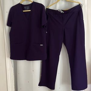 Dark purple Fig Scrubs Size large